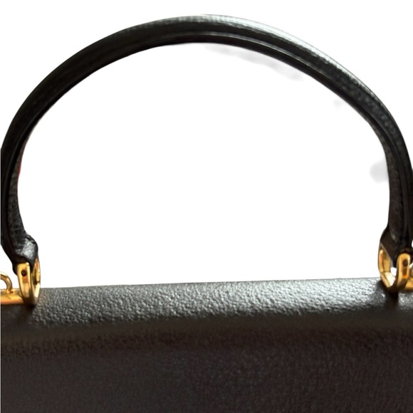 Vintage from 1960 Gucci Lady padlock  top handle black leather 100% authentic - Picture 12 of 17